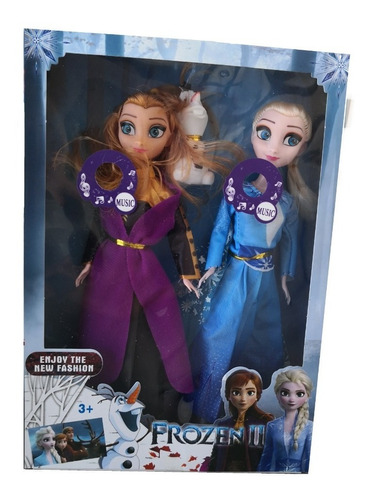 Frozen Muñecas Elsa Y Anna 30cm Articuladas Musicales Y Olaf
