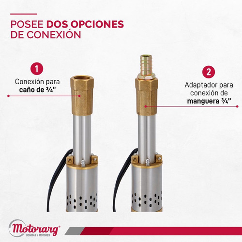 Imagen 4 de 12 de Bomba Sumergible Pozo Motorarg Bmt 200m Eleva 40mts Altura