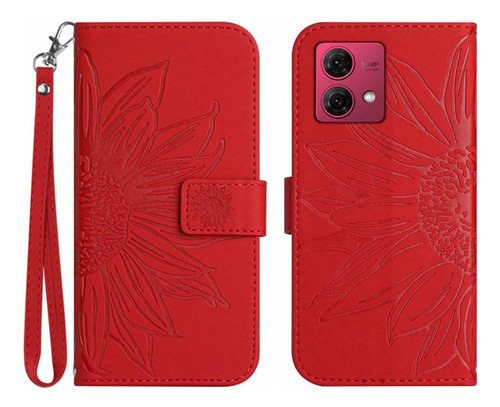 Caso Para Motorola Moto G84 Lujo Pu Cuero Flip Cartera