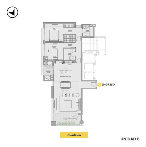 Venta Departamento Semipiso 2 Dormitorios Vista Al Rio - Pichincha, Rosario