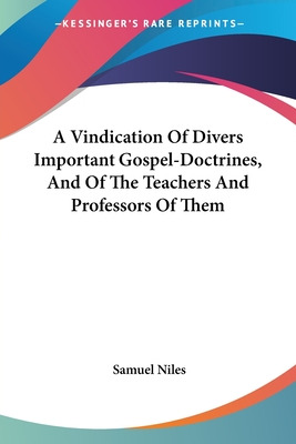 Libro A Vindication Of Divers Important Gospel-doctrines,...