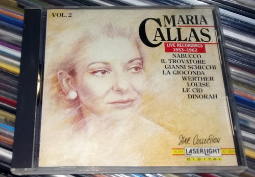 Maria Callas Vol 2 Live Recordings 1953/62 Cd Usa / Kktus 