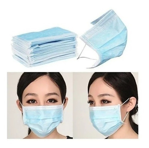 50 Mascarilla Desechable Certificada 3 Capas