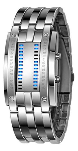 Reloj Rectangular De Acero Inoxidable Para Hombre, Relojes L