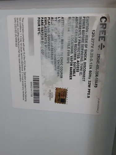 Lampara Cree Mod. Zr24c 40l 35k 10v fd Meses sin intereses