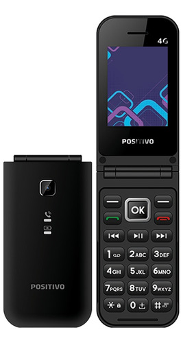 Celular Featurephone Positivo P51 4g Idoso 2,4' Radio Fm Sos