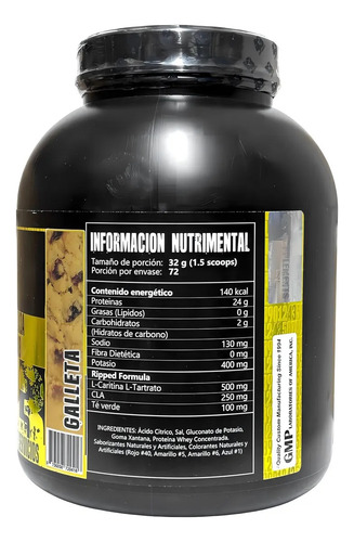 43 Supplements Whey Ripped 5lbs Sabor Galleta
