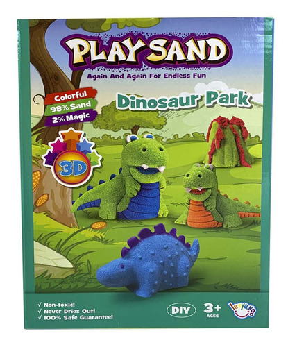 Arena Magica Play Sand Dinosaurios Con Accesorios Full