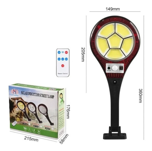 Imagen 3 de 8 de Reflector Luz Solar Con Control Sensor Movimiento Exterior