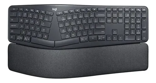 Teclado Sem Fio Ergo K860 Com Layout Dividido Preto Logitech Idioma Inglês US