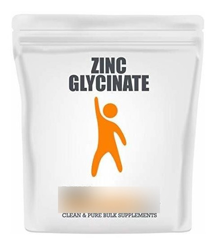 Bulksupplements.com Zinc Glycinate Powder - Zinc 40mg - Veg