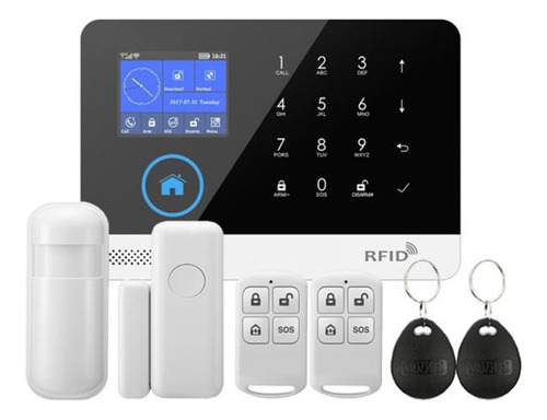 Kit Seguridad Alarma Hogar Wifi-gsm + 4sensores + Chip +espa