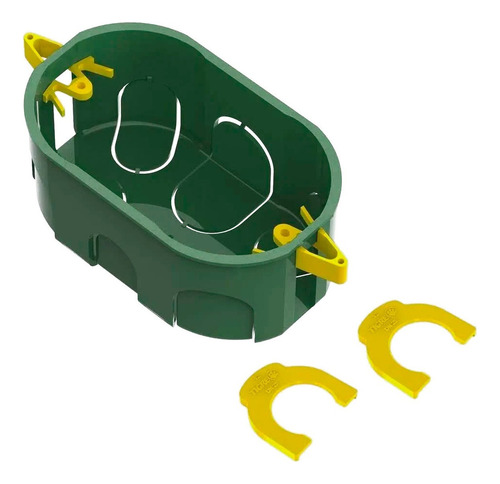 Caja de paso de PVC incrustada Tigre 4x2 para paneles de yeso