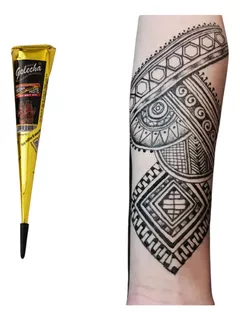 Tatuaje Temporal Pasta Tinta Cono Henna Pintura Corporal
