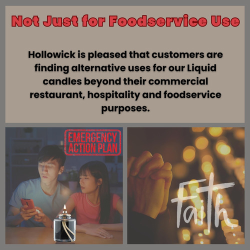 Velas LĂquidas Desechables Hollowick 8 Horas, 90 Piezas