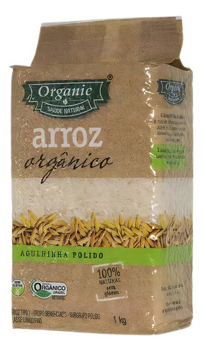 Kit 3x: Arroz Agulhinha Polido Orgânico Organic 1kg