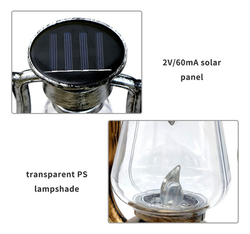 Lámpara De Aceite Colgante Con Luz Solar En Forma De Vela En