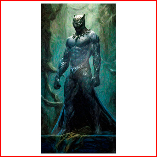 Poster Ai Black Panther Artístico - 120x60cm
