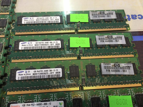 Imagem 7 de 7 de Memoria 1gb Ddr2 Ecc Udimm 800mhz Pc2-6400e Hp 444908-051