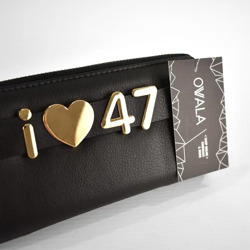 Billetera Mujer Cuero Ecologico 47 Street Negra Divisiones