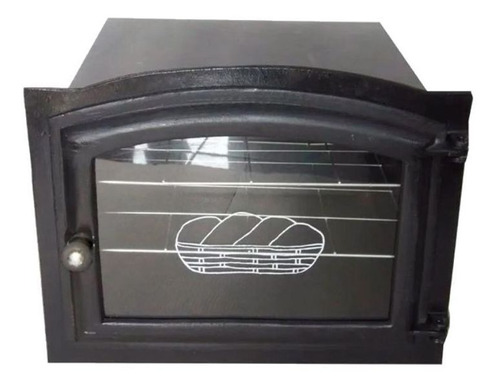 Forno Ferro Fundido Porta Vidro Fogão A Lenha 50x47x33cm G