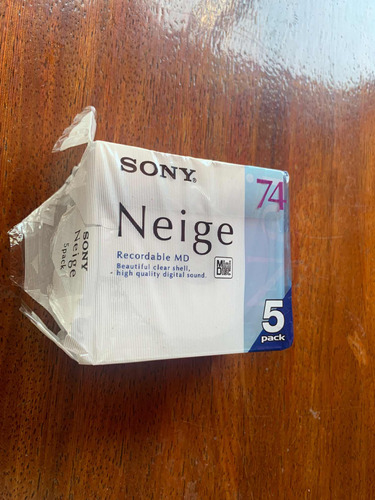 Sony Neige 74 Mins,pack 5 Minidiscs,abierto Pero Nunca Usado