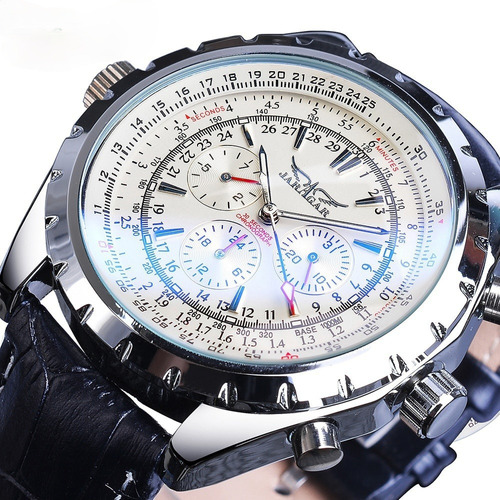 Reloj Mecánico Automático Jaragar Blue Glass For Hombre