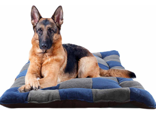Kit 2 Colchonete Colchão Pet Caminha Tapete Lavável 100x60 Cor Azul