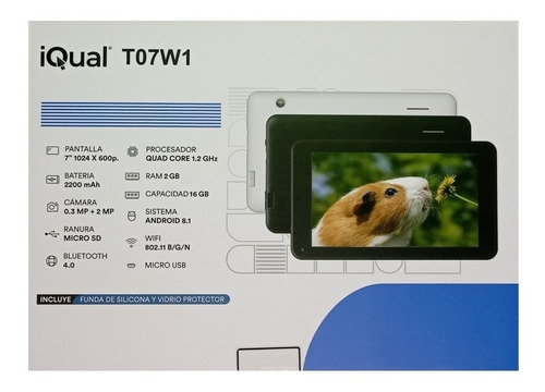 Imagen 6 de 6 de Tablet Pc 7 Pulgadas Iqual T07w1 2gb Quad Core 16gb Bt Prm