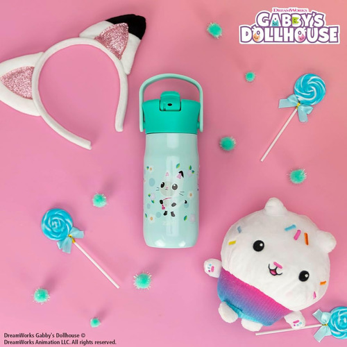 Zak Designs Harmony Gabbys Dollhouse Kid Botella De Agua Par