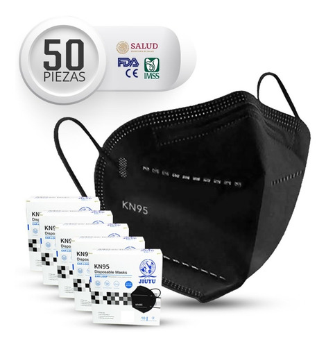 Imagen 1 de 8 de Cubrebocas Kn95 Tapabocas Mascarilla 5 Capas ¡súper Cómodas!