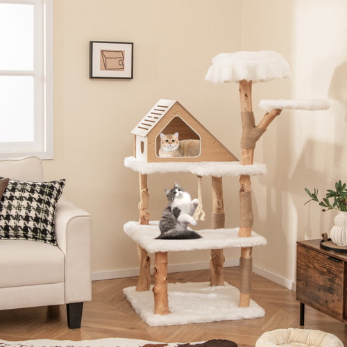 Árbol Para Gatos De Madera Maciza Gpl