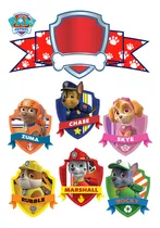 Comprar Adorno Torta Cake Topper  Personalizado Varios Personajes Mixto Paw Patrol