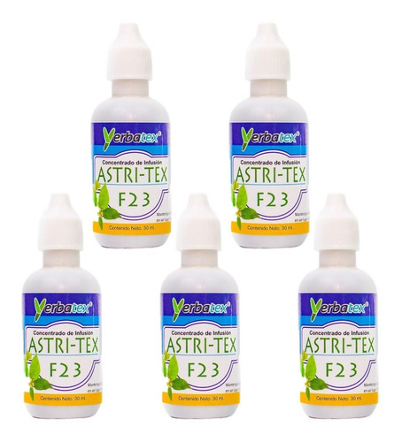 5 Extractos De Hierbas Astri - Tex F23 En Gotas 30 Ml C/u