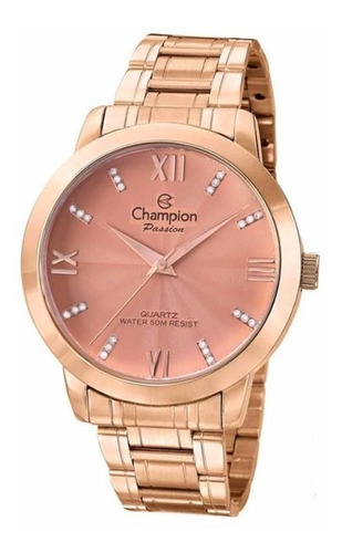 Relógio Champion Feminino Rose Cn25547z Original