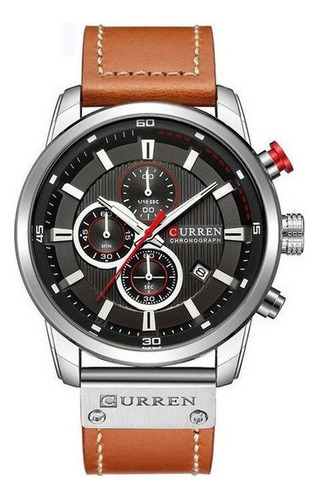 Reloj Hombre Correa Cuero Cronógrafo