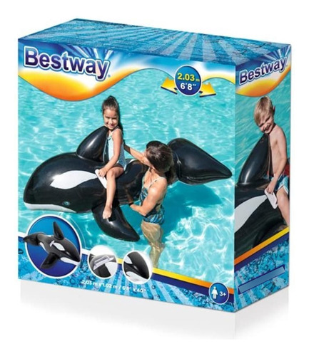 Flotador Piscina Inflable Bestway 41009 Ballena Orca Color N