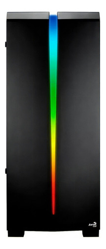 Gabinete Aerocool Scar Atx Cristal Templado Rgb Usb 3.0 Color Negro