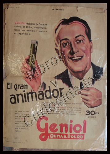 Afiche Antiguo Publicitario Geniol. Art. 22459