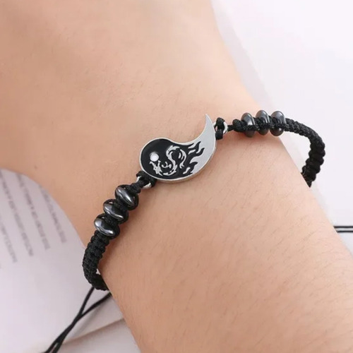 Imagen 4 de 6 de Pulsera De Pareja Yin Yang Brazalete Promesa Amor Amigas