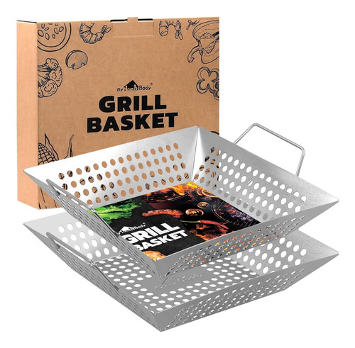 Myhomebody Grill Basket With Handle, Grilling Baskets For As