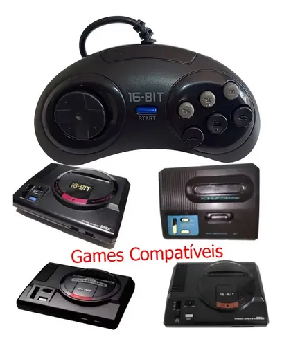 SEGA MEGA DRIVE 2 本体 コントローラー付き 2 Controle Joystick Compatível Com Console Mega Drive 2 E 3