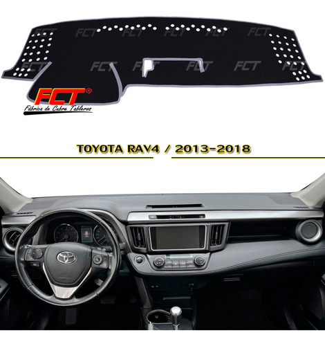 Cubre Tablero Premium/ Toyota Rav4/ 2013 2014 2015 2016 2017