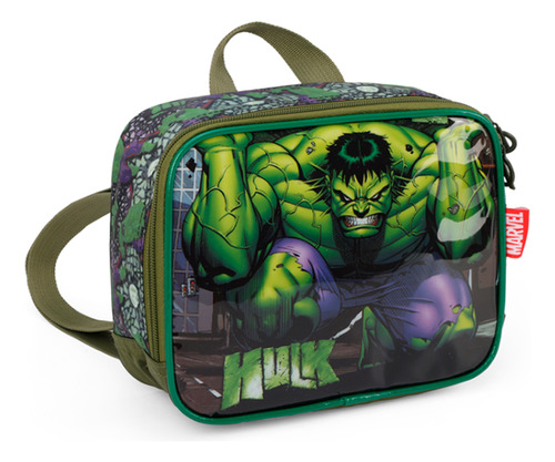 Lancheira Térmica Hulk Marvel Escolar Preto - Luxcel