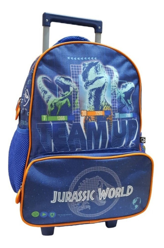 Mochila Carro Grande 16p Jurassic World Dinosaurios Manias