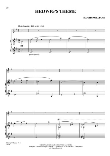 Harry Potter Instrumental Solos For Violin (movies 1-5) L2-3