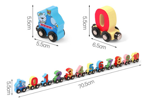 10x Building Blocks Number Train Set Figura Montessori Math