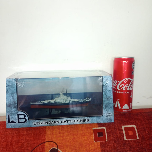 Barco Uss Massachusetts Die Cast Metal Esc 1:1250 Bb-59 Wwii Gris (Usado)