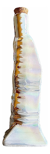 Botella Nacarada De Porcelana Francesa