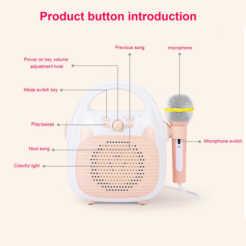 . Máquinas De Karaoke Para Niños, Altavoces, Juguetes Color